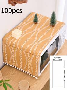 1 件橙色条纹花卉印花微波炉防尘罩，复古乡村风格厨房电器防尘罩，适合日常使用、节日、厨房用具、小家电、空气炸锅、烤箱，四季皆宜 - 彩色 - 查看 16