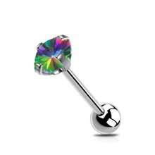 1/4pcs Fashionable Cubic Zirconia Decorated Round & Heart Shaped Tongue Rings, Suitable For Daily Wear By Men & Women