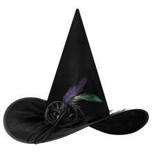 Witch Hat For Women, Witch Hats With Lights Halloween Adult And Teens Women's Large Witches Hat Costume Accessories For Party Cosplay Sorcerer Cap For Festival Party Masquerade For Halloween Party Decorations - Đen (không có ánh sáng) - Xem 4