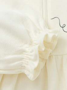 Balabala 2025秋季新款甜美少女A字连衣裙，学院风 - 乳白 - 查看 7