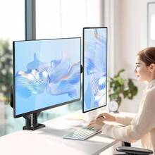 Dual Monitor Mount, Adjustable Gas Spring Monitor Desk Stand 2 Monitors, Heavy Duty Monitor Arm Up To 32 Inch Screen, Hold Up To 22lbs, Mounting Holes 100x100mm GSMP002N Black - 32吋+黑色 - 查看 9