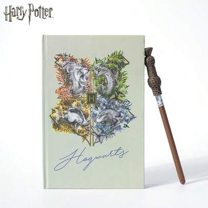 Warner Bros 1set Harry Potter Officially Licensed Hermione Granger Notebook Wand Pen Polyjuice Potion Design Whimsical Magical Character Writing Collecting Journal Wizarding World Gifts Women