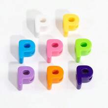 10 件时尚新款亚克力 3D 彩色混合 A-Z 英文字母珠子,适用于 DIY 手机链、钥匙扣、包包吊坠、手工珠宝配饰、节日礼物 - 時尚新款壓克力3D炫彩混合A---Z英文字母珠 - 查看 37