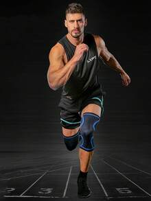 1pc Nylon Knee Pad With Arc Design Gym Accessories Knee Support Sports Knee Pads Gym Knee Pads - Black - View 7