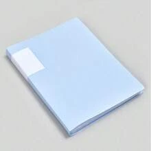 WWFW 100-Page A4 Transparent File Folder, Student Document Organizer, For Storing Study Materials, Test Papers And Random Cover Cards (Multiple Page Options) - Blue - View 1