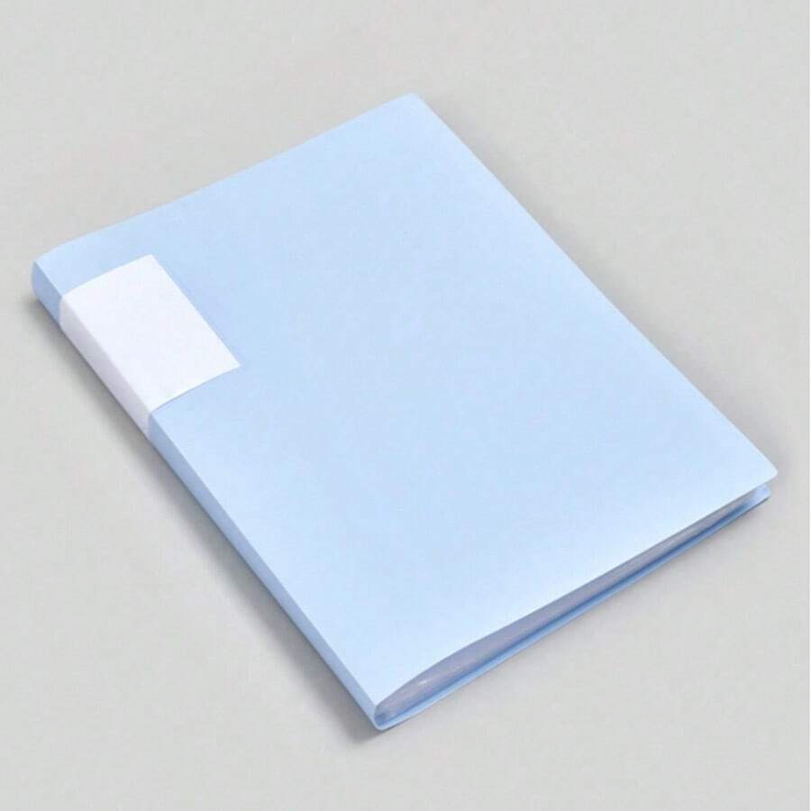 WWFW 100-Page A4 Transparent File Folder, Student Document Organizer, For Storing Study Materials, Test Papers And Random Cover Cards (Multiple Page Options) - Blue - View 1