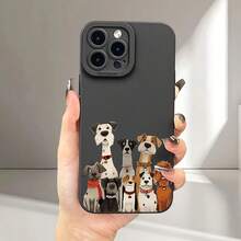 Funda de teléfono suave con estampado UV de patrón de familia de cachorros, ojos de ángel, protección completa de 360 grados para iPhone 16 11 12 13 14 15 Pro Max XR X/ XS 7 8 Plus SE Mini para smartphone - Mezcla de colores - Ver 9
