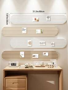 Conjunto de 4 ou 1 placa decorativa de feltro de 20 x 80 cm (7,87 x 31,5 polegadas), em diversas cores, ideal para decoração de escritório e casa. Adesivo de parede, fácil instalação sem furos. Perfeito para exibir fotos, criar um mural de recados, organizar ideias e planejar sua volta às aulas, além de ser uma ótima opção para o Halloween e o Natal. Também pode ser usada como quadro de cortiça, quadro de avisos ou quadro de inspiração. - Multicolorido - Ver 16