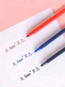 【现货】12支装中性笔Pulpen Gel 3 Warna 0.5mm 华夏万卷大容量中性笔0.5mm针管水笔学生考试文具巨能书写中性笔签字笔碳素笔全针管水笔 - 彩色 - 查看 11
