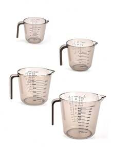 1pc 150ml/300ml/600ml/1000ml PS Graduated Measuring Cup, Coffee Measuring Cup, Thick & Durable, Multi-Size Options, Stackable For Easy Storage, Transparent Container, Baking Tool, Multi-Functional Kitchen Utensil, Kitchen Essential - Brown - View 11