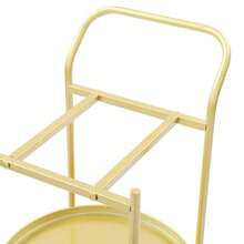 SENDERPICK Rolling Bar Cart Mobile Storage Cart Metal Frame Serving Cart For Kitchen Dining Room - Gold - View 11