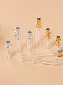 50 件套夏季旅行便携式电镀金喷雾香水分装瓶，5ml/10ml/3ml/2ml 容量香水样品瓶，细雾化妆品瓶，保湿喷雾瓶，香水分配工具，DIY 香水容器，送给家人和朋友的生日礼物，节日礼物便携且适合飞机 - 彩色 - 查看 5