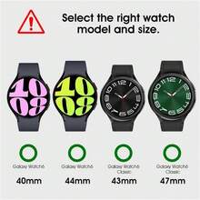 2 件钢化玻璃屏幕保护膜兼容三星 Galaxy Watch8、Watch7、Watch6、Watch5、Watch4、Watch Ultra 8、7、6、FE、Classic 5、Pro 4、40mm、43mm、44mm、46mm、47mm 带对齐工具简易安装套件屏幕保护必需品，适用于日常防护、办公室、家庭手表屏幕保护膜手表盖手表配件防水防震防摔防刮 - 無色 - 查看 9