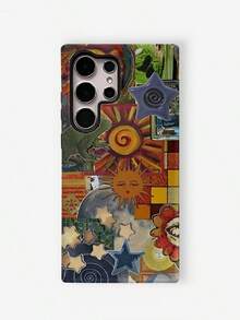 Una elegante funda para teléfono que no incluye cordón ni soporte. Funda para teléfono con diseño de collage retro caprichoso 2 en 1, diseño estético de estrellas, funda protectora de arte abstracto - Compatible con S25/S25 Plus/S25 Ultra/S24/S24 Plus/S24 Ultra/S24 FE/S23/S23+/S23 Ultra/S22/S22+/S22 Ultra/S21/S21+/S21 Ultra/S20 ULTRA/A71/A56/A55/A54/A53/A52/A34/A26/A15/A16/A14/A13/A06 y Phone17,17Air,17pro,17pro,16,16plus,16promax,15Plus,15Pro,15ProMax,14,14Plus,14Pro,14ProMax,13,13Pr - Multicolor 5 - Ver 6