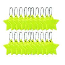 20/40pcs Reflective Star Outdoor Sports Pendant, Suitable For Night Travel, High Visibility Reflective, Backpack, Bag Pendant, Keychain Accessory - Multicolor - View 11