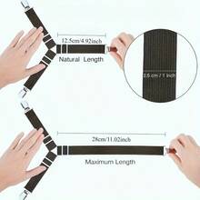 4 Black Triangular Bed Sheet Holders, Suitable For Bed Sheets, Mattress Covers, Sofa Cushions, To Prevent Bed Sheets From Sliding Or Shifting - màu đen - Xem 3