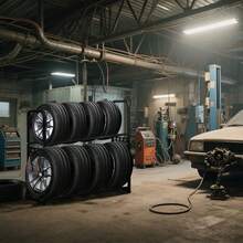 タイヤラック スタンド 収納 高さ3段調整可能 縦き 置き 幅111cm  屋外 タイヤスタンド タイヤ収納ラック 物置 - ブラック - チェックする 8