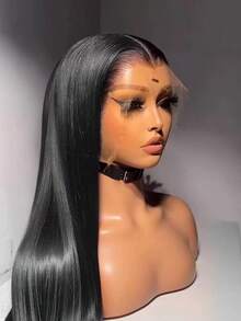 30 32 Inch Straight Human Hair Wigs Hd Lace Wig 13x6 Human Hair Brazilian Bone Straight Lace Frontal Human Hair Wigs For Women - Natural Black - Xem 1