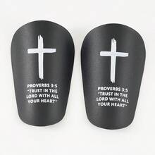 1 Pair Mini Master Cross Design Football Shin Guards, Adult Clip-On Leg Protector - Thick & Durable Mini Soccer Shin Pads, Suitable For All Seasons