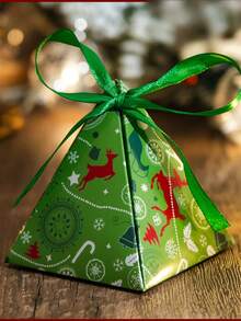 5pcs/10pcs Creative Christmas Candy Packaging Boxes, Christmas Gift Boxes, DIY Gift Packaging Boxes - Multicolor - View 7