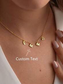 1 chiếc vòng cổ tên hình bong bóng 3D, mặt dây chuyền chữ cái đầu hình bong bóng bằng thép không gỉ, quà tặng trang sức cá nhân hóa, vòng cổ chữ cái đầu hình bong bóng tròn tùy chỉnh - Quà tặng cá nhân hóa cho bạn bè, người yêu và gia đình, vòng cổ tên tùy chỉnh được thiết kế đặc biệt, phù hợp cho đám cưới, Ngày Valentine, Ngày của Mẹ, thời trang, cổ điển, tối giản, thường ngày, tùy chỉnh dễ thương, trang sức dành cho nữ. - Dây chuyền vàng O - Xem 5