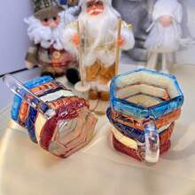 1/2 件彩绘书本堆叠咖啡杯，独特的书形咖啡杯