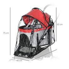PawHut Rain Cover For Dog Stroller Pram Buggy For S XS Dogs, Cats, W/ Two Entry - White - View 3
