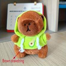 Đồ chơi nhồi bông hình chuột lang Capybara đáng yêu, mềm mại và bền | Thiết kế áo hoodie màu xanh lá cây đáng yêu dành cho chó và mèo cỡ nhỏ đến trung bình - Người bạn đồng hành hoàn hảo cho thú cưng & Phụ kiện trang trí, Chất liệu Polypropylene - Nhiều màu - Xem 6