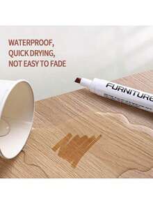 12 件套家具木纹补漆笔，适用于实木和复合地板修补，防水防褪色，划痕修复工具和填缝笔，重返校园 - 12色 - 查看 4