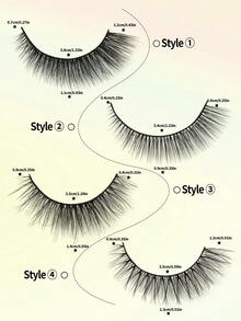 MAANGE Bộ 40/20/7 cặp mi giả tự nhiên, mi giả lông chồn dài, dày, cong, làm thủ công, dụng cụ trang điểm, bán chạy. - Mi tự nhiên - Xem 10