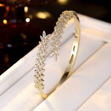 1 件经典铜材质方晶锆石镶嵌手镯，百搭珠宝，母亲节礼物 - 手鐲 - 查看 15