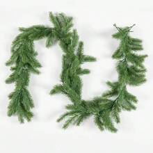 1捆抗紫外线人造绿植，圣诞装饰假花叶热带植物，适用于婚礼、庭院、花园、门廊、露台、窗台花箱、农舍装饰、绿色仿真植物、情人节派对装饰、圣诞装饰品 - 綠色 - 查看 4