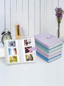 1PC 108Pockets 3-Inch PU Leather Photo Storage Album Suitable For Mini 12/11/9/8/7 3-Inch Albums, The Best Choice For Collecting Family Photos And Anniversary Photos - Multicolor - View 2