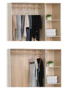 1/3/5Pcs Slip Free 5 Layers Closet Pants Organizer, Multifunctional Space Saving Cloth Hanger For Clothes Trousers Scarfs Ties - Multicolor - View 2