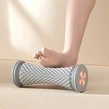 1pc Foot Massage Roller With Speed Control - Textured Deep Tissue Design For Yoga & Fitness, Compact Body Contoured Shape, Plastic Home Muscle Recovery Relaxation Tool, Portable Massage Device