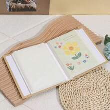 1pc 4R 6-Inch 100 Sheets Slip-In Photo Album, Kraft Paper, Creative Home Gift