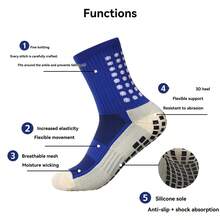 10/6/4/1 Pair, Anti-Slip Dispensing Mid-Calf Football Socks, Sport Socks With Enhanced Grip - Moisture-Wicking, Breathable Fabric - Non-Slip Soccer Ideal For Football, Basketball & Running, Grip Socks For Enhanced Control, Premium Football Accessories & Must-Have Soccer Accessories For Players