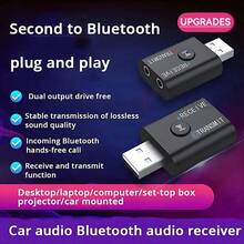 Transmisor y receptor de audio Bluetooth 5.0 con conector de 3.5 mm AUX, RCA, USB - Adaptador inalámbrico estéreo para TV, automóvil, altavoces, auriculares