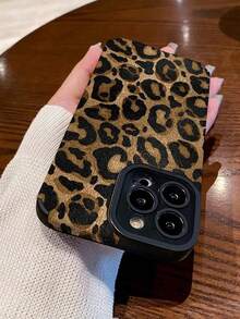 1 carcasă de telefon anti-cădere cu imprimeu leopard creativ, compatibilă cu 11/12/13/14/15/15 Plus/15 Pro/15 Pro Max/ 16/ 16 Plus/ 16 Pro/ 16 Pro Max/7/8/SE/12mini/13mini