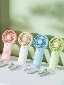 1pc Handheld Battery Operated Mini Fan, Portable For Summer And For Outdoor (Batteries Not Included)