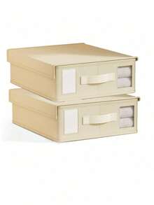 Estantería plegable para almacenamiento y espacio de almacenamiento de sábanas (para cama doble grande y mediana), estantería de almacenamiento de armario de ropa de cama con asa, caja de almacenamiento de sábanas, organizador de sábanas plegable, caja de almacenamiento de sábanas y bolsa de almacenamiento de almohadas plegable - Multicolor - Ver 9