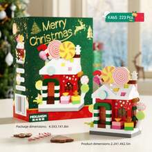 [Christmas Gift] Mini Building Block Set - Santa Claus, Snowman Figurines With Candy House, Children's Educational DIY Toys, Holiday Decor, Christmas Stocking Stuffers (Gift Box) - Multicolor - View 8