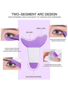 Kit 6 Peças Protetor e Molde Para Delineador/ Cílios e Sombra – Ferramenta de Maquiagem Prática/ Precisão/ Olhos Perfeitos/ Profissional e Fácil de Usar