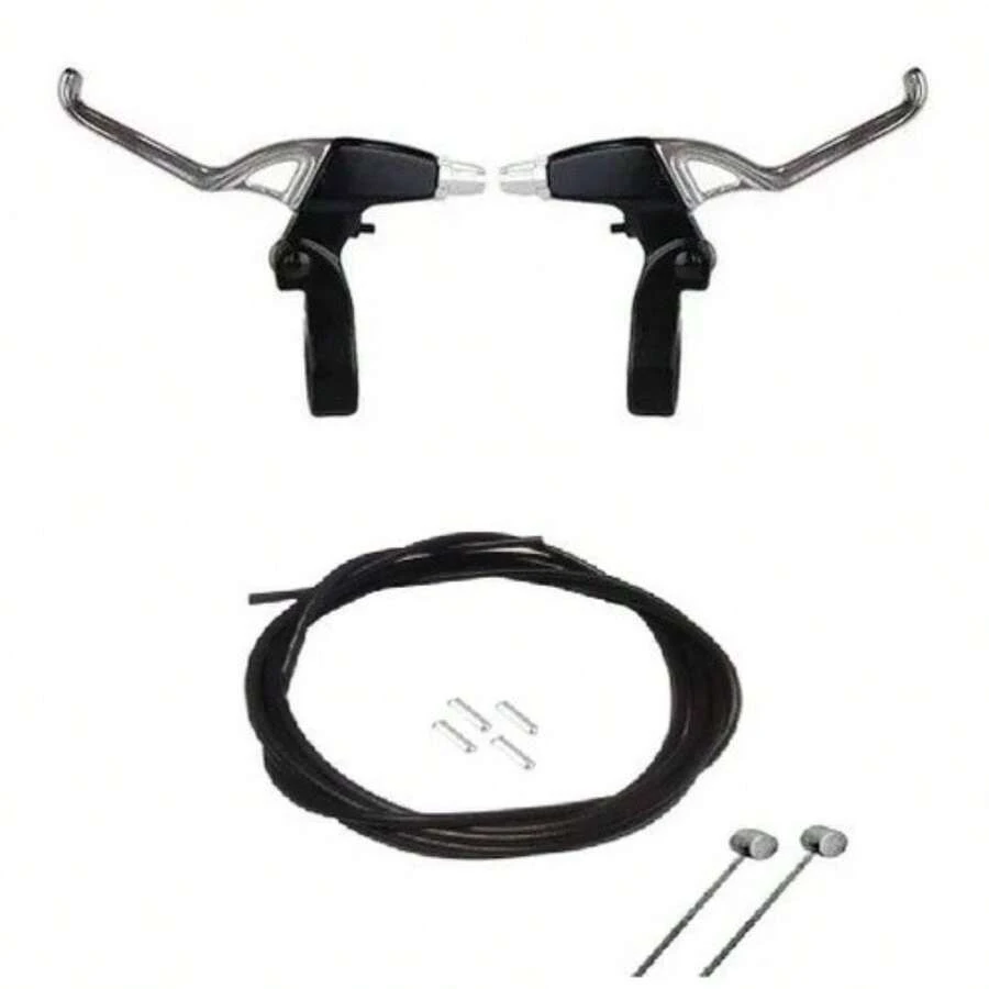 Par Manetes De Freio Em Aluminio para Bicicleta bike + Cabo E Canduite de v-brake ou a disco - Multicolorido - Visão 1