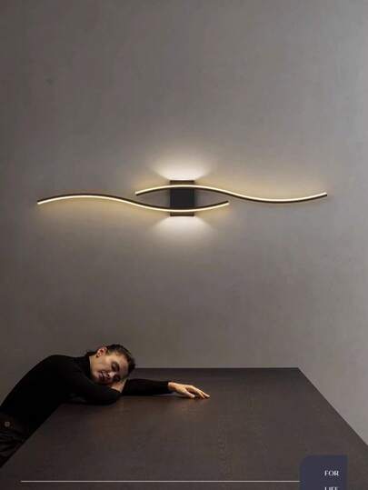 Moderne LED Wand Lamp, Home Furniture, Minimalist Light, ative Lighting, Warm Light/3 Aluminum Luxe Cafe, Living Room, Dining Bedroom, Kitchen, Bedside, Camping Villa, Duplex Apartment, Commercial Lobby, Office, Lamp view 3