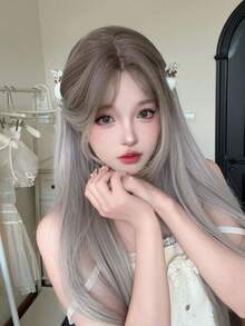 alicegarden Forehead Lace Curly Wig, Mid Cut Style, Multi-Color Long Rolled Wig, 28 Feet Long, Natural And Realistic Wig For Daily Use