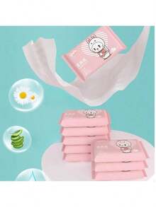 7片/包 无香型敏感肌肤湿厕纸，旅行用温和湿巾，低过敏原，无香型