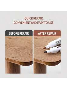 12 件套家具木纹补漆笔，适用于实木和复合地板修补，防水防褪色，划痕修复工具和填缝笔，重返校园 - 12色 - 查看 3