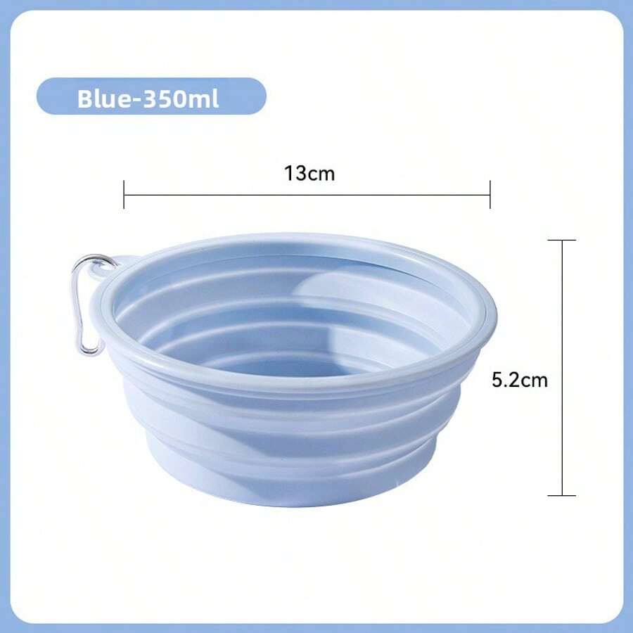 Tazón plegable de colores aleatorios para gatos y perros - Plato portátil de comida y agua para viajes y campamentos al aire libre, con color sorpresa a juego - Color aleatorio - Ver 1