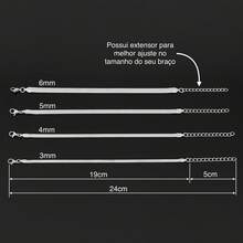 Men's Bracelet Fine Mesh Silver Stainless Steel - Antique Silver - View 3